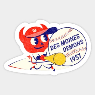 Vintage Des Moines Demons Baseball 1925 Sticker